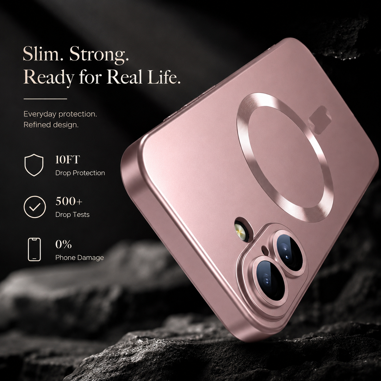 Premium iPhone Case MagSafe Compatible Camera Lens Protection Shockproof Protective Cover Silicone Magnetic Wireless Charging Anti Fingerprint Matte Design