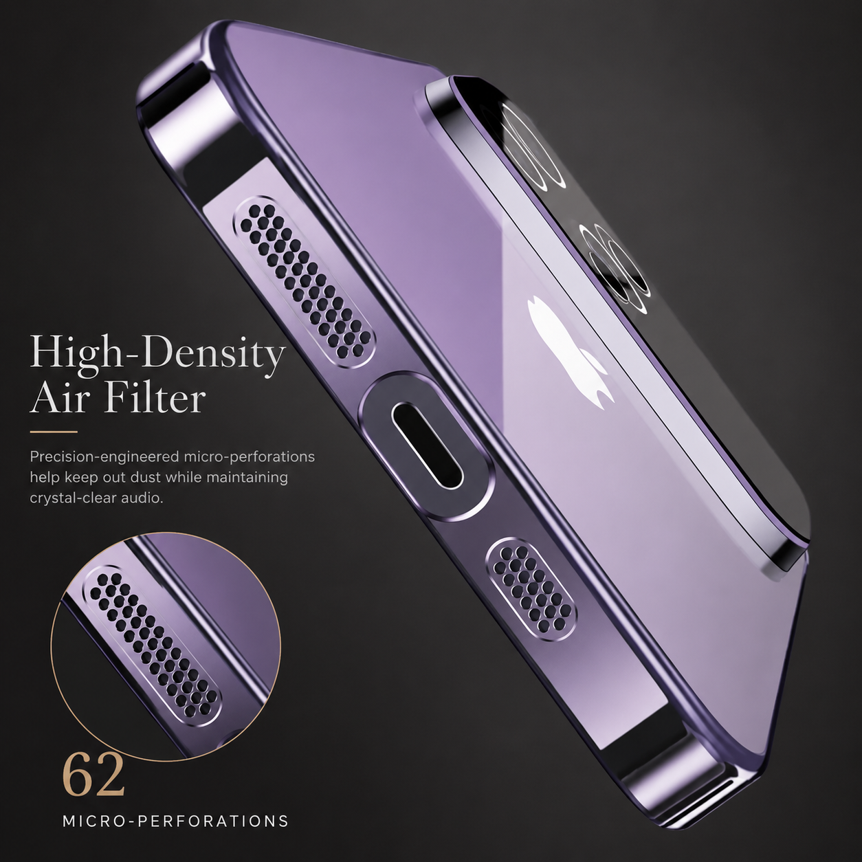Premium iPhone Case MagSafe Compatible Camera Lens Protection Shockproof Protective Cover Transparent Acrylic Hard Back Scratch Resistant Design