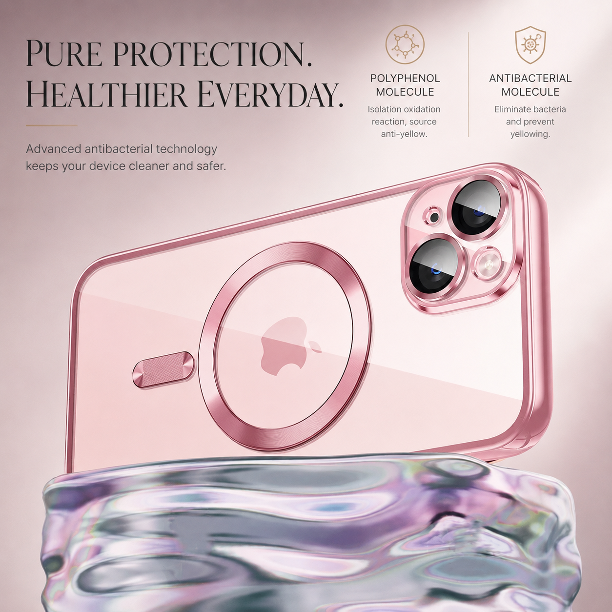 Premium iPhone Case MagSafe Compatible Camera Lens Protection Shockproof Protective Cover Transparent TPU Magnetic Wireless Charging Design