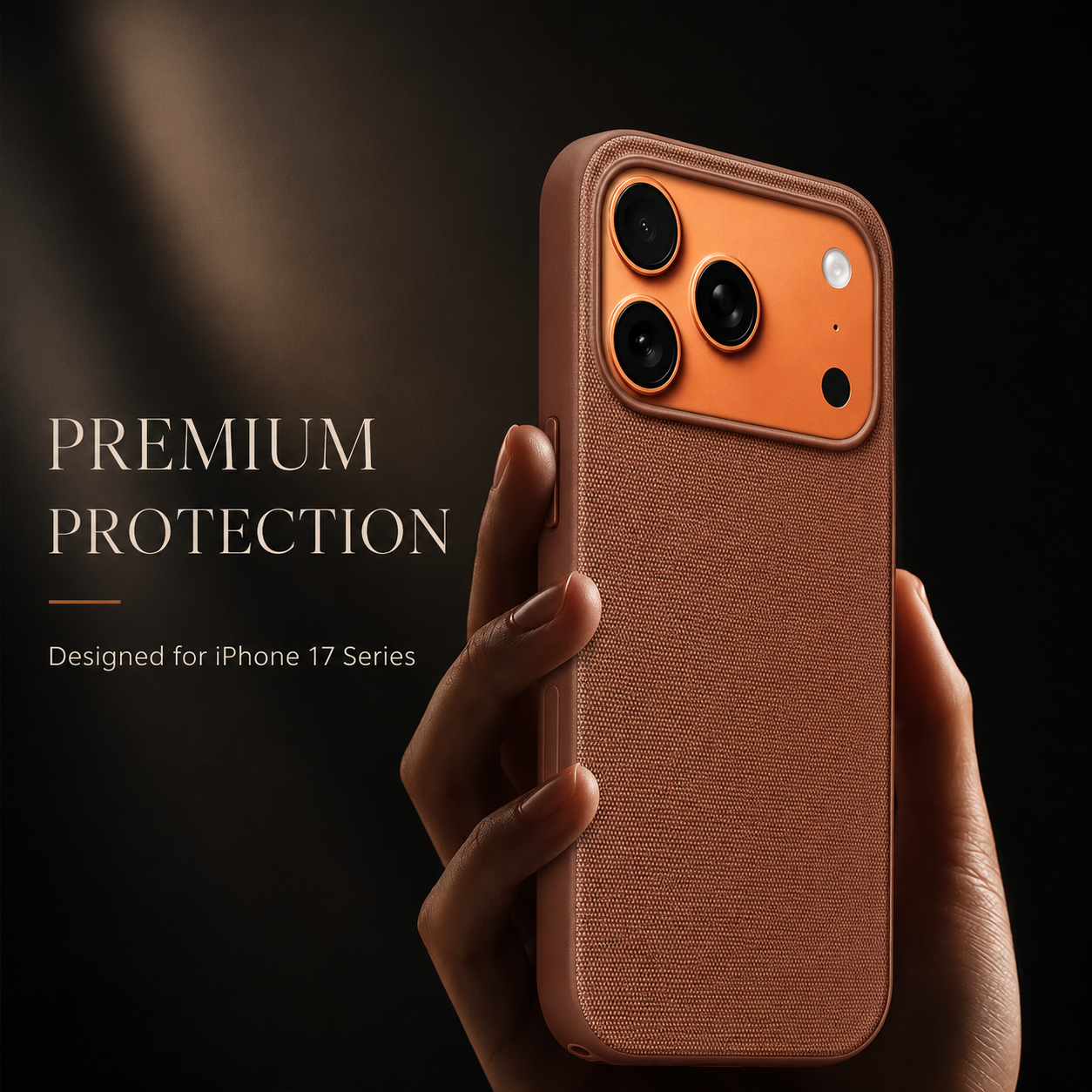 Premium iPhone Case MagSafe Compatible Camera Lens Protection Shockproof Protective Cover Wireless Charging Anti Fingerprint Woven Fabric Design