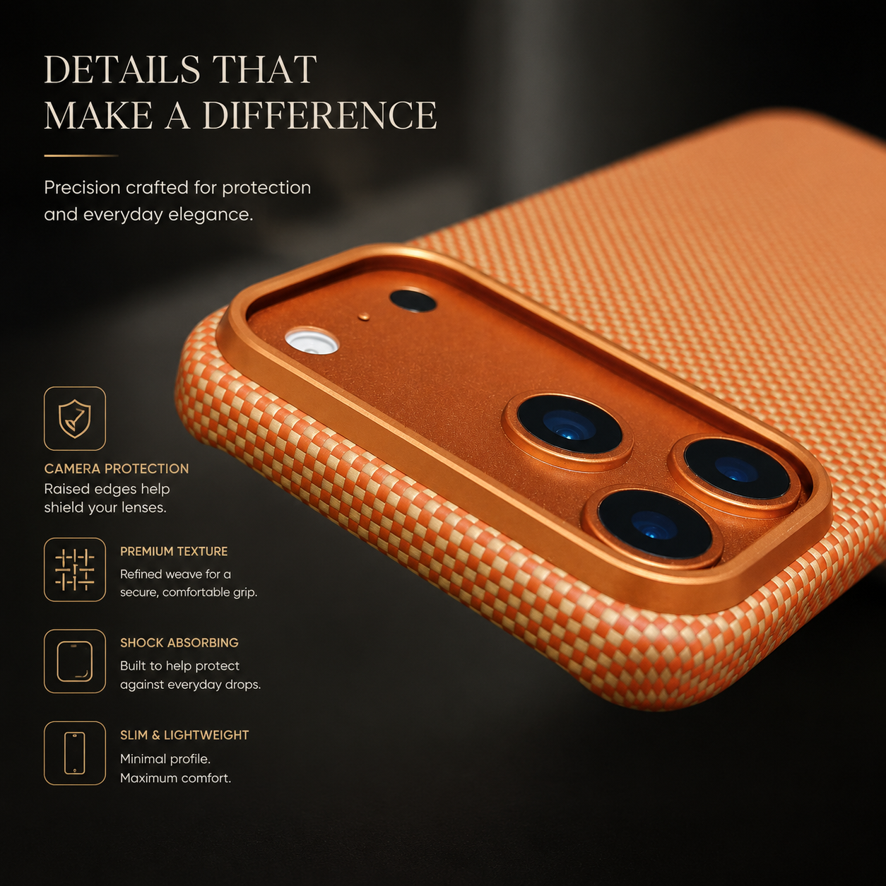 Premium iPhone Case MagSafe Compatible Carbon Aramid Fiber Cover Kevlar Texture Shockproof Protection Full Body Protective Anti Scratch Design