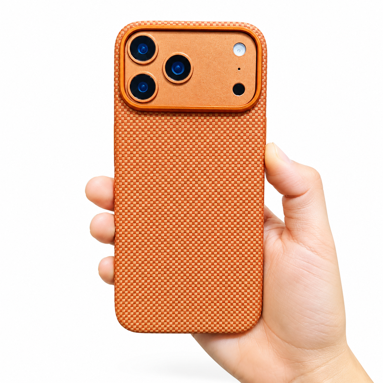 Premium iPhone Case MagSafe Compatible Carbon Aramid Fiber Cover Kevlar Texture Shockproof Protection Full Body Protective Anti Scratch Design