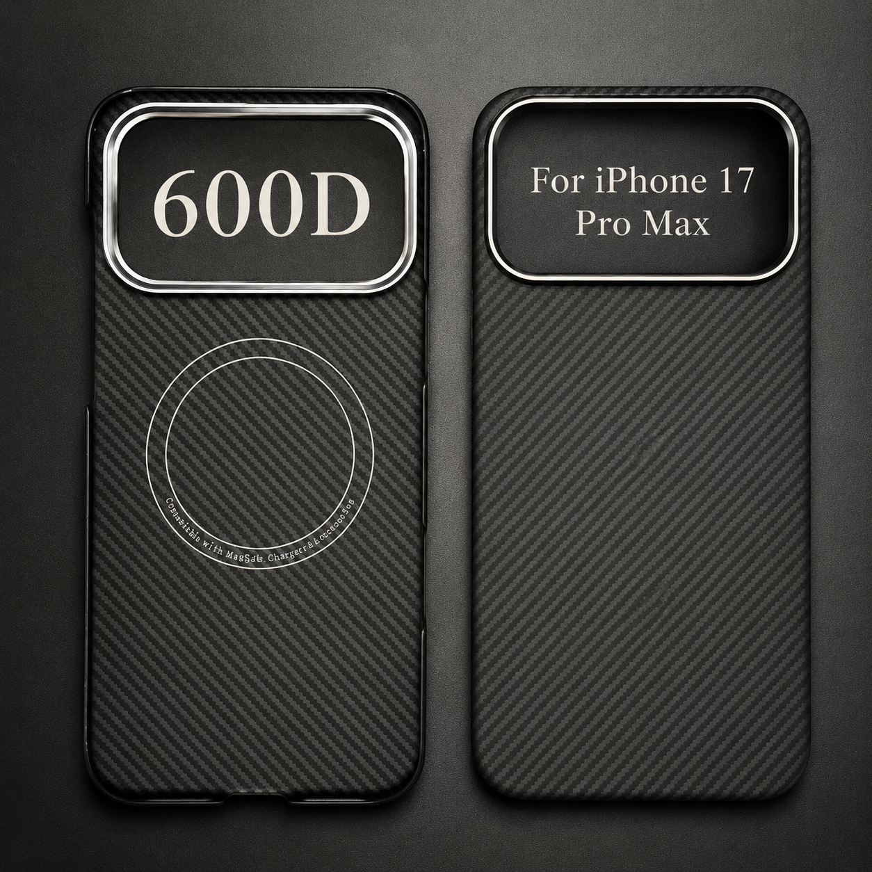 Premium iPhone Case MagSafe Compatible Carbon Fiber Aramid Kevlar Armor Cover Ultra Thin Protective Matte Finish Anti Scratch Non Slip Full Coverage