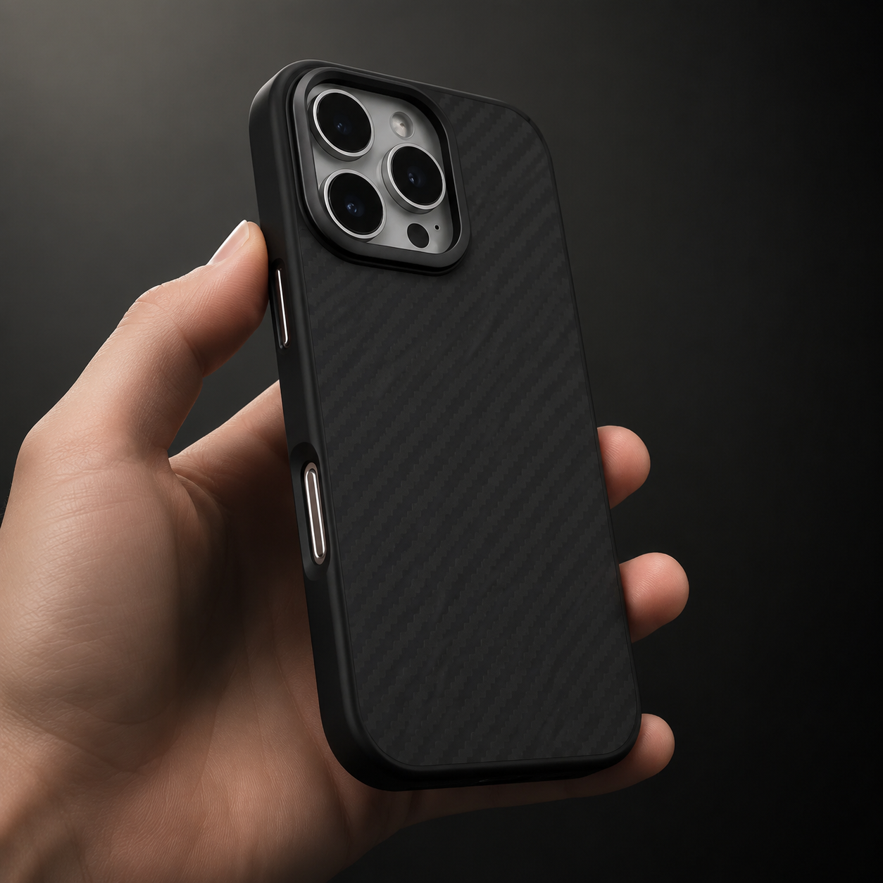 Premium iPhone Case MagSafe Compatible Carbon Fiber Cover Camera Lens Protection Shockproof TPU Shell Ultra Lightweight Protective Design