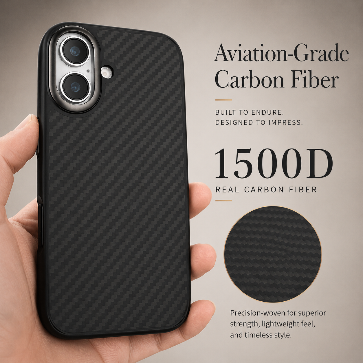 Premium iPhone Case MagSafe Compatible Carbon Fiber Cover Shockproof TPU Protection Camera Lens Protection Ultra Lightweight Secure Grip Anti Scratch Design