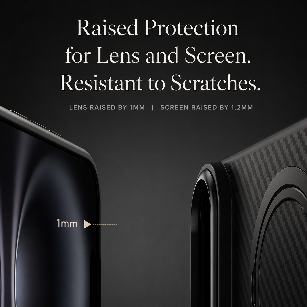 Premium iPhone Case MagSafe Compatible Carbon Fiber Cover with 360 Degree Ring Stand, Shockproof Airbag Protection, Camera Lens Protection and Secure Grip