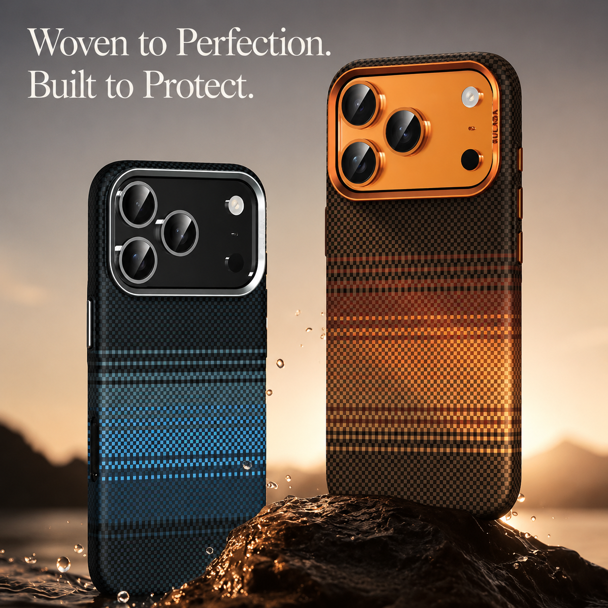 Premium iPhone Case MagSafe Compatible Carbon Fiber Design with Camera Lens Protection, PC Hard Shell Construction, Shockproof Anti Scratch Finish