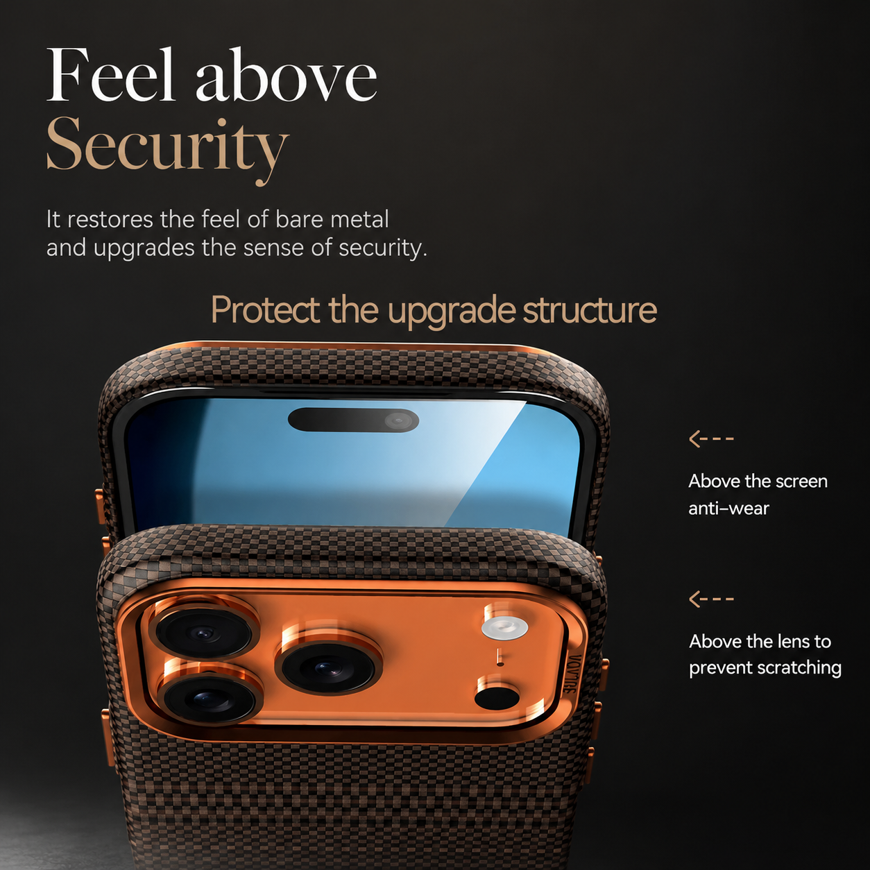 Premium iPhone Case MagSafe Compatible Carbon Fiber Design with Camera Lens Protection, PC Hard Shell Construction, Shockproof Anti Scratch Finish