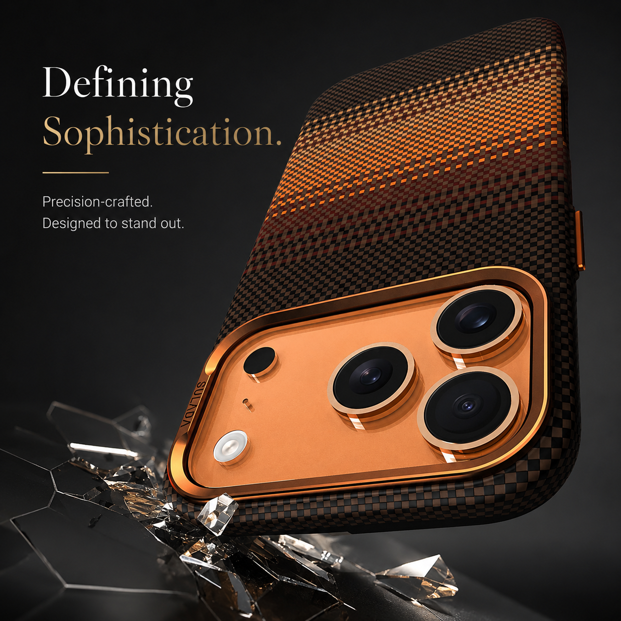 Premium iPhone Case MagSafe Compatible Carbon Fiber Pattern Cover with Shockproof PC Protection, Secure Grip, Camera Lens Protection and Scratch Resistant Design