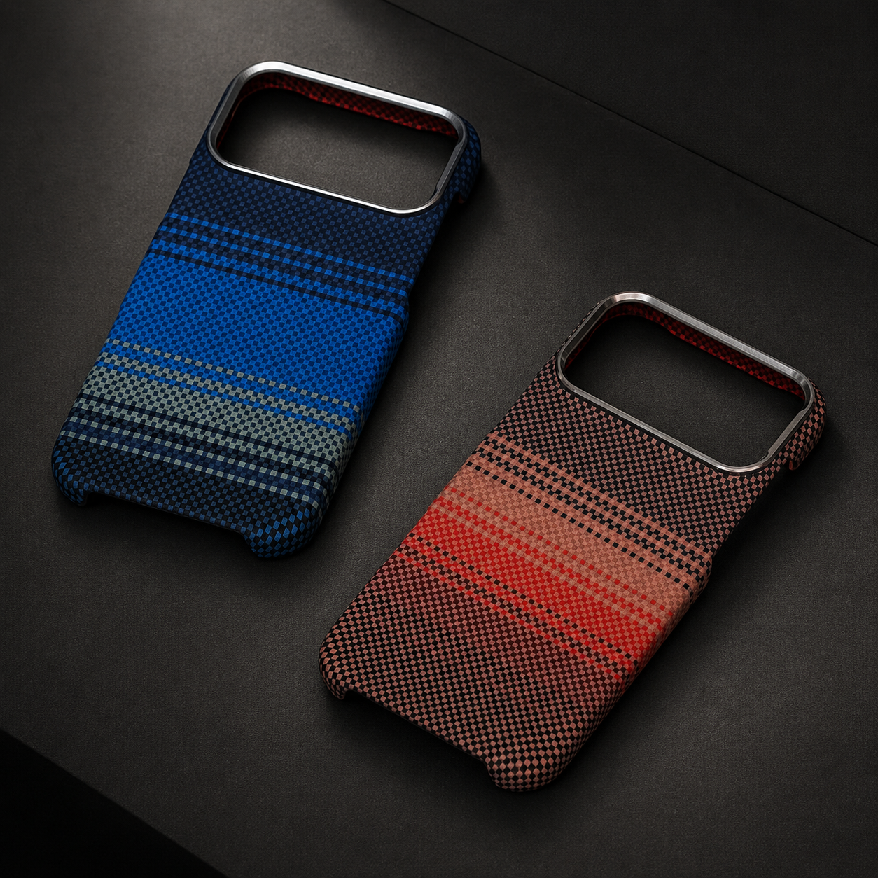 Premium iPhone Case MagSafe Compatible Carbon Fiber Texture Magnetic Cover, Shockproof Protective PC TPU Hybrid Design with Secure Grip Support
