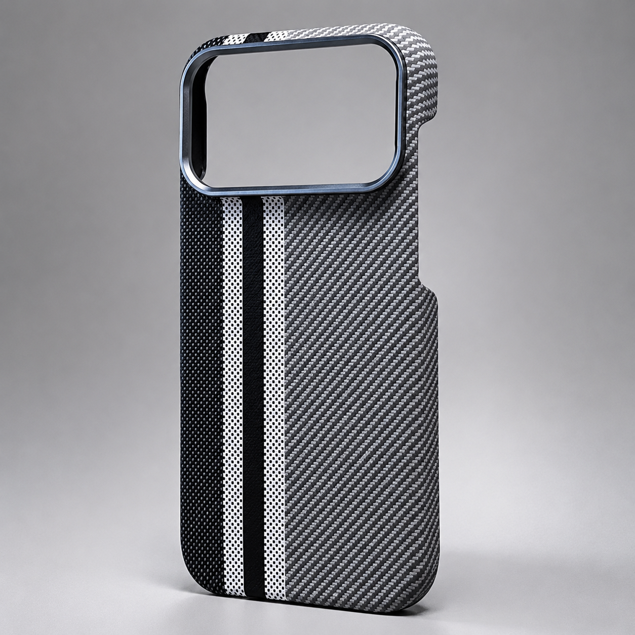 Premium iPhone Case MagSafe Compatible Carbon Fiber Texture Magnetic Cover, Shockproof Protective PC TPU Hybrid Design with Secure Grip Support