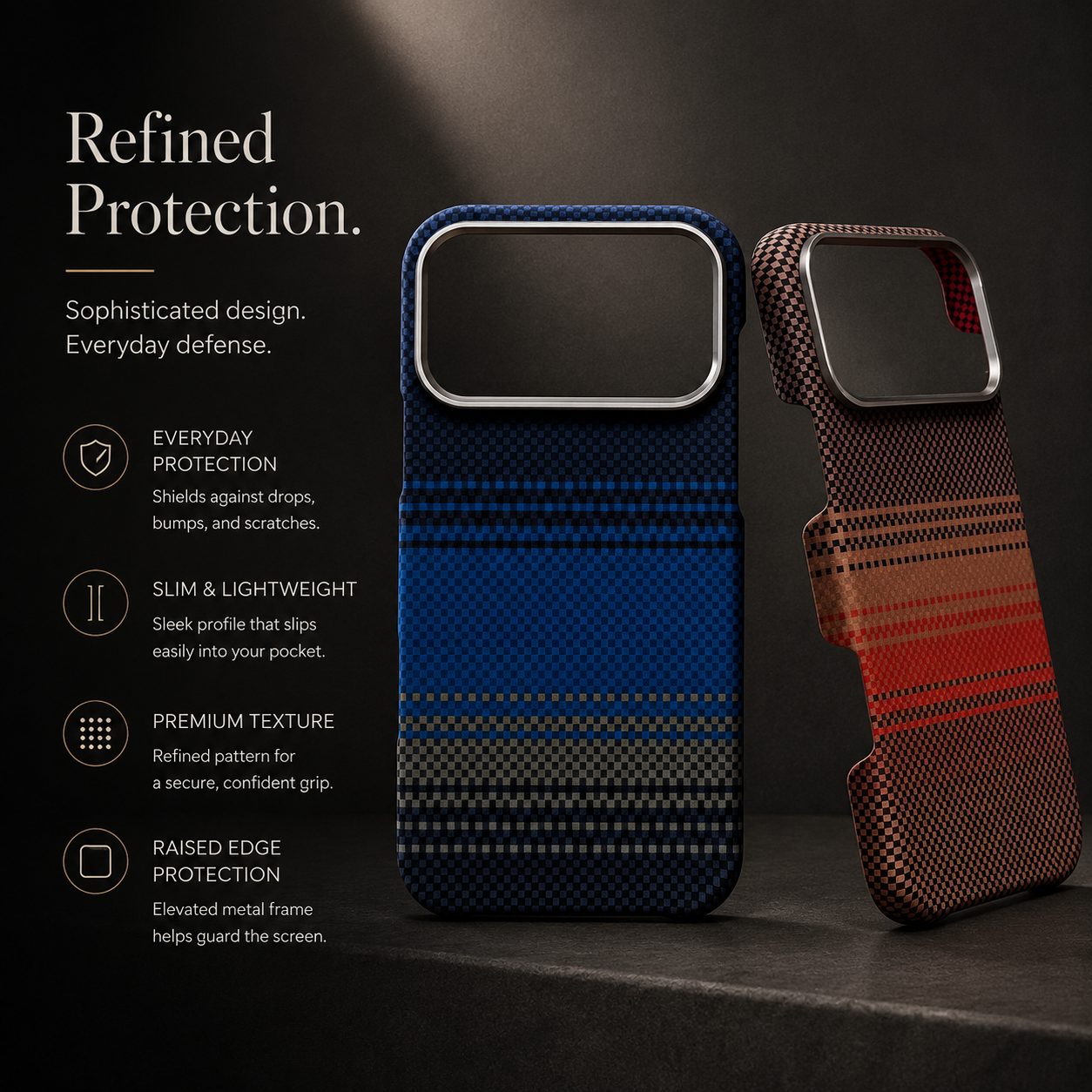 Premium iPhone Case MagSafe Compatible Carbon Fiber Texture Magnetic Cover, Shockproof Protective PC TPU Hybrid Design with Secure Grip Support