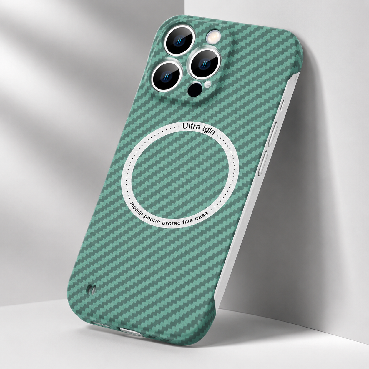 Premium iPhone Case MagSafe Compatible Carbon Fiber Texture Protective Cover Camera Lens Protection Shockproof Ultra Thin Slim Lightweight Design