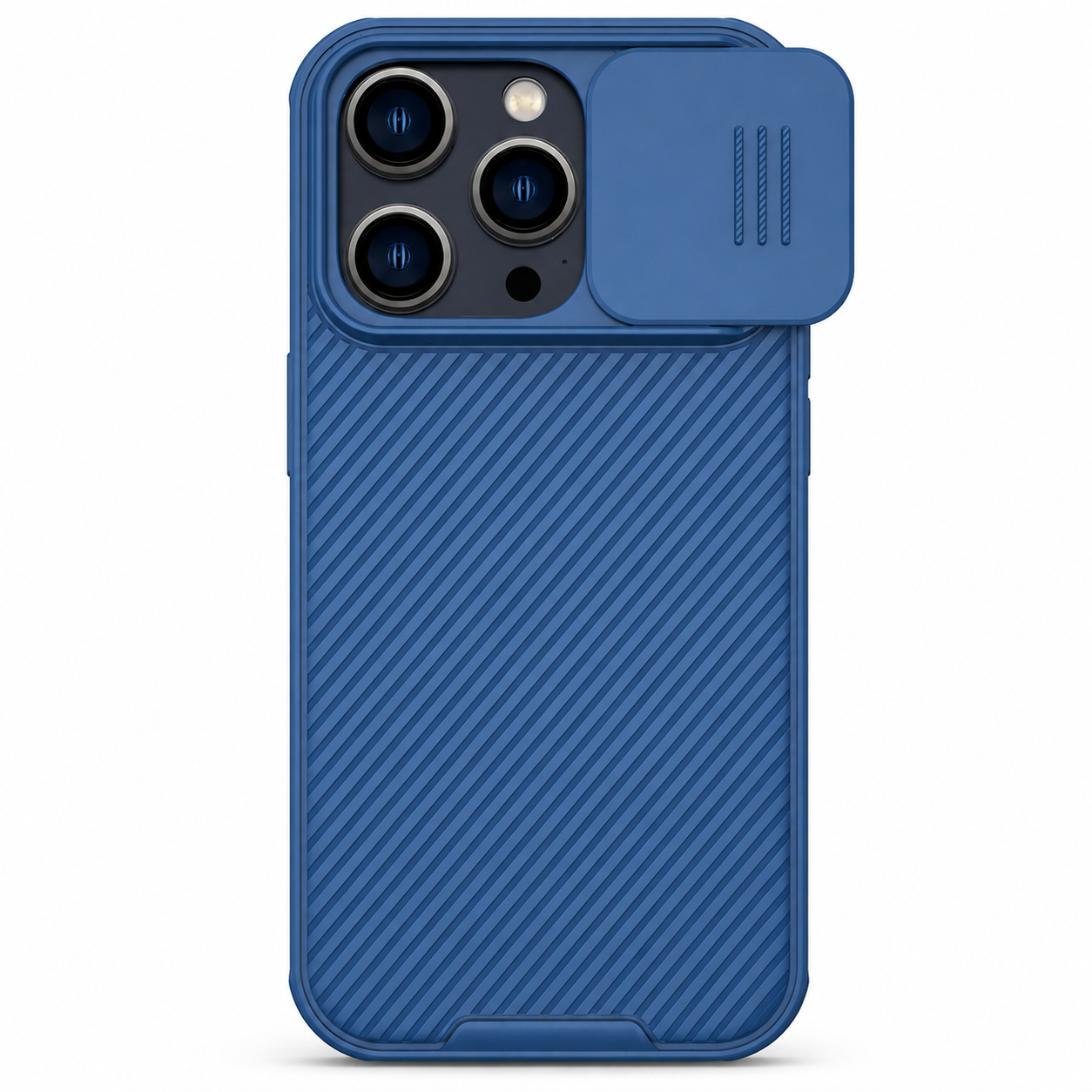 Premium iPhone Case MagSafe Compatible Carbon Fiber Texture Protective Cover Sliding Camera Cover Camera Lens Protection Shockproof Slim Design