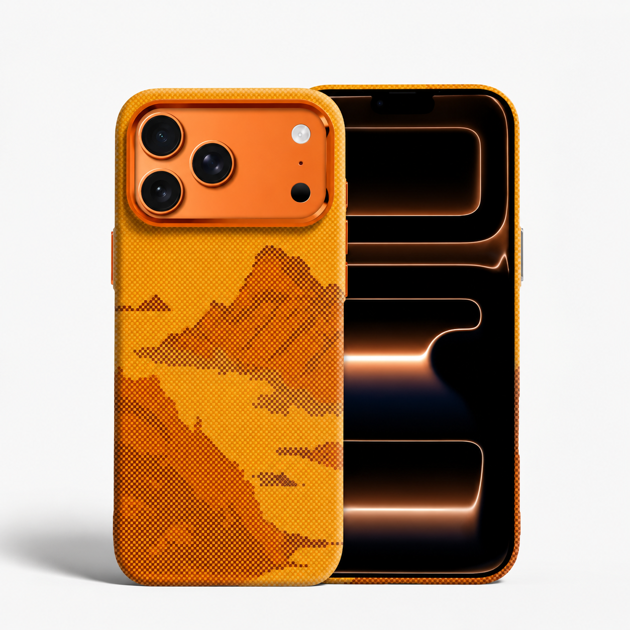 Premium iPhone Case MagSafe Compatible Carbon Fiber Textured Design with Camera Lens Protection, Shockproof Anti Scratch Surface, Slim PC Back Construction