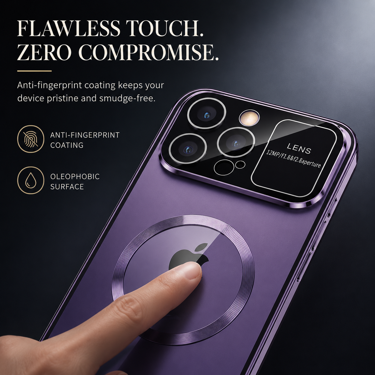 Premium iPhone Case MagSafe Compatible Double Sided Tempered Glass Protective Cover Camera Lens Protection Shockproof Magnetic Frame Slim Design