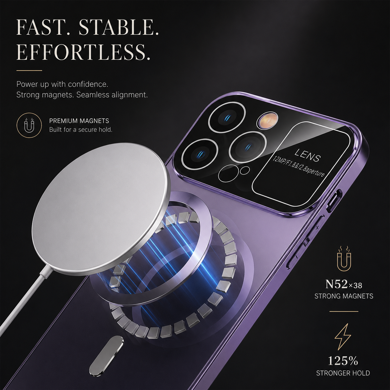 Premium iPhone Case MagSafe Compatible Double Sided Tempered Glass Protective Cover Camera Lens Protection Shockproof Magnetic Frame Slim Design