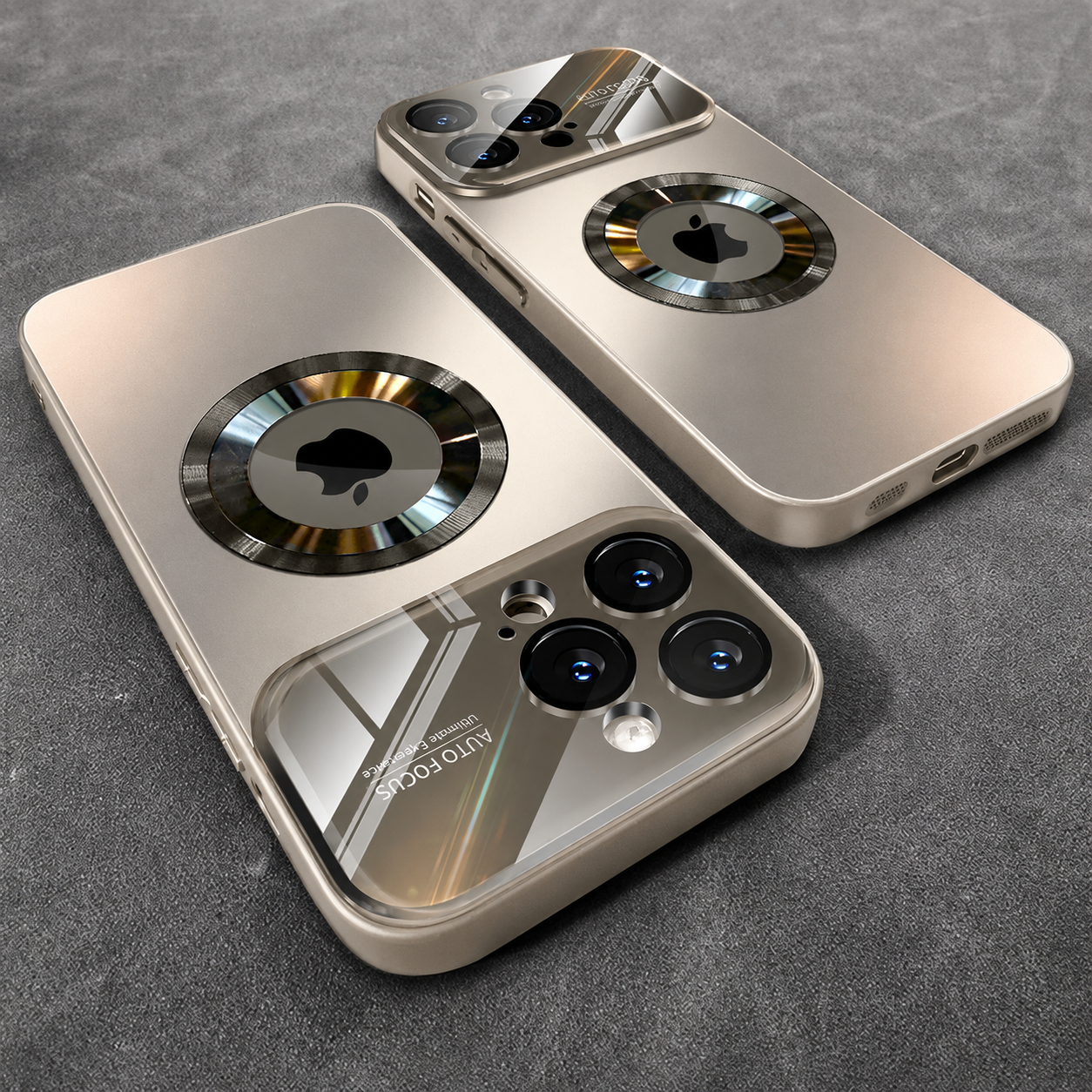 Premium iPhone Case MagSafe Compatible Electroplated Glass Protective Cover Camera Lens Protection Shockproof Reflective Hard Back Slim Design