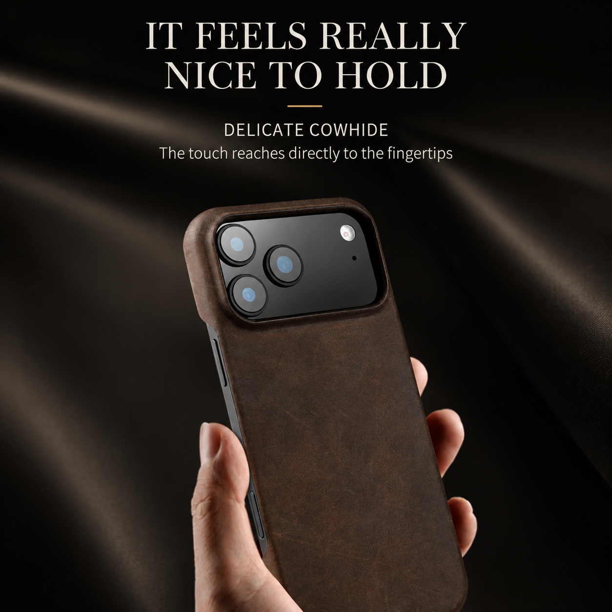 Premium iPhone Case MagSafe Compatible Genuine Cowhide Leather Cover Camera Lens Protection Shockproof Full Back Protective Design Retro Magnetic Style