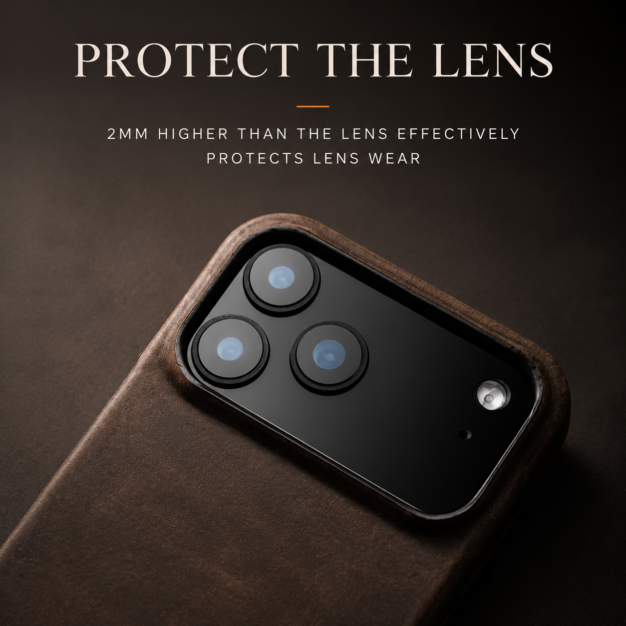 Premium iPhone Case MagSafe Compatible Genuine Cowhide Leather Cover Camera Lens Protection Shockproof Full Back Protective Design Retro Magnetic Style