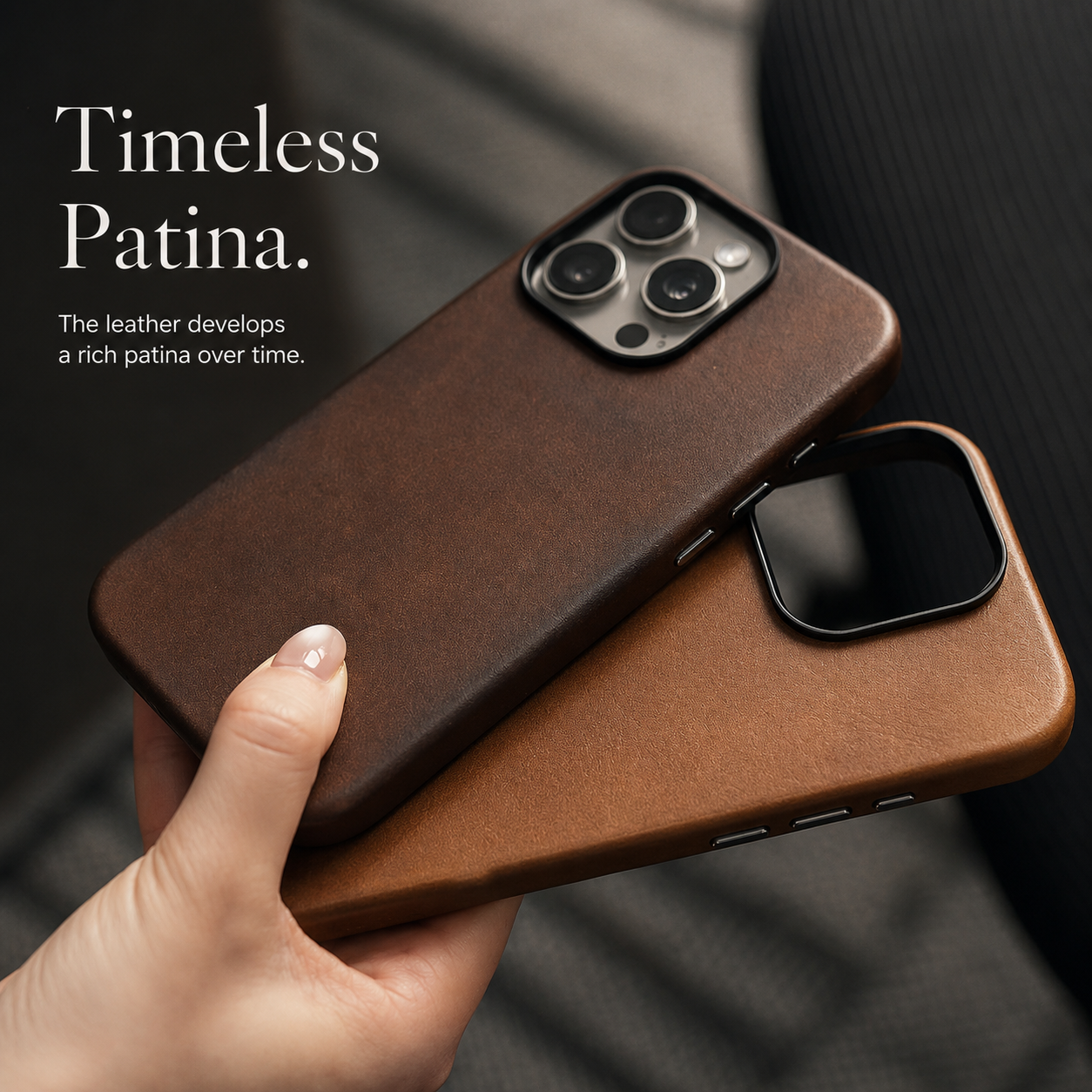 Premium iPhone Case MagSafe Compatible Genuine Cowhide Leather Cover Retro Style Full Body Protective Shell Anti Fingerprint Magnetic Wallet Design