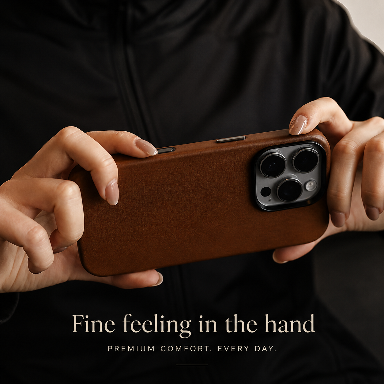 Premium iPhone Case MagSafe Compatible Genuine Cowhide Leather Cover Retro Style Full Body Protective Shell Anti Fingerprint Magnetic Wallet Design