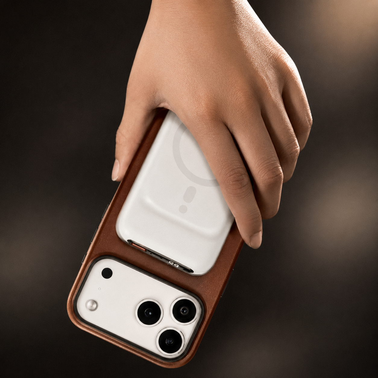 Premium iPhone Case MagSafe Compatible Genuine Leather Cover Camera Lens Protection Shockproof Full Coverage Anti Fingerprint Secure Grip Design