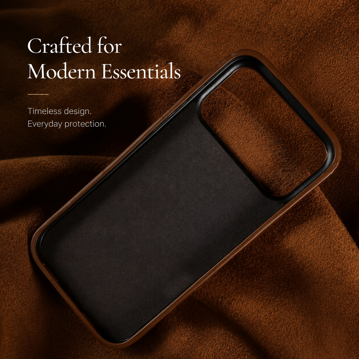Premium iPhone Case MagSafe Compatible Genuine Leather Cover with Camera Lens Protection, Shockproof Full Coverage Design and Anti Slip Finish