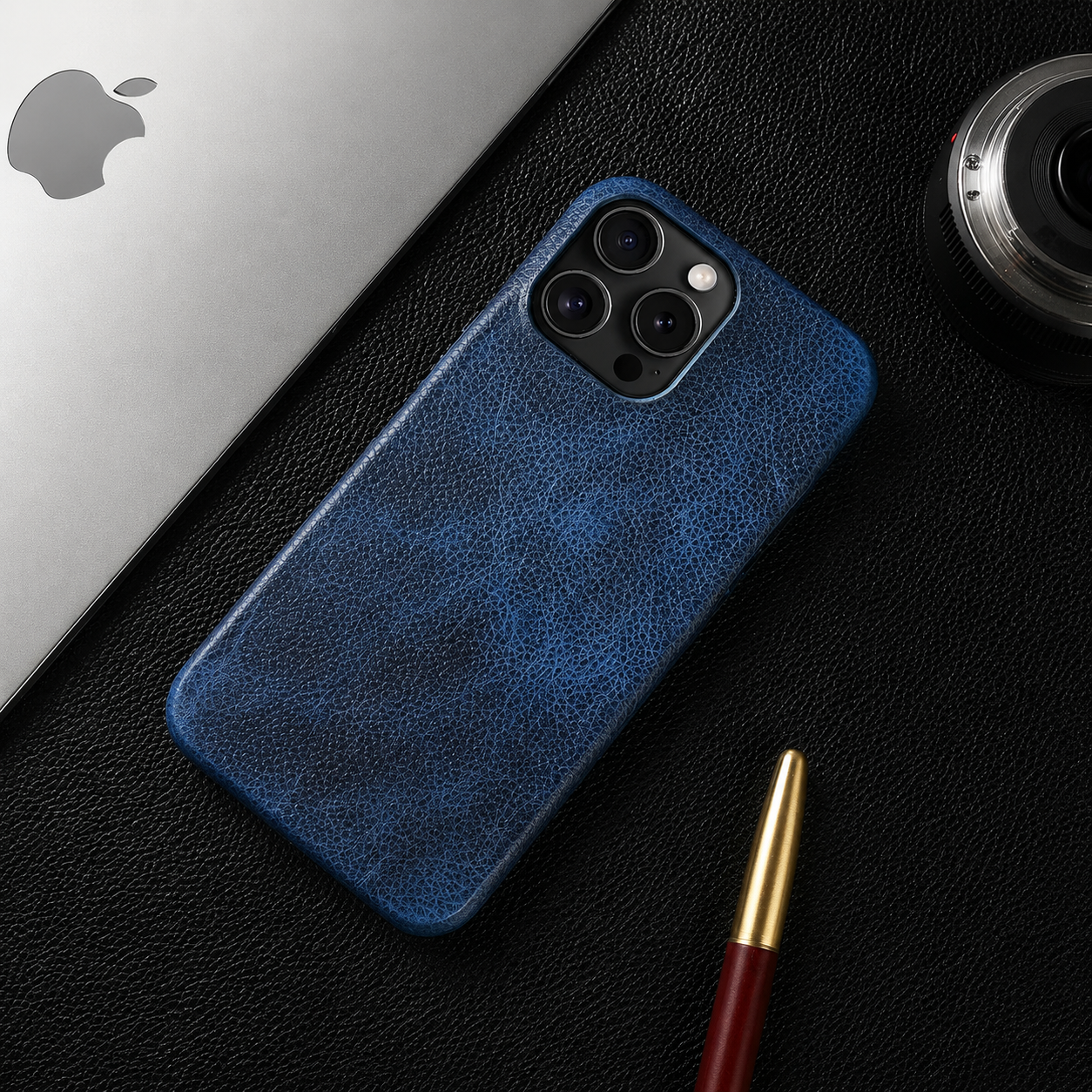 Premium iPhone Case MagSafe Compatible Genuine Leather Protective Cover Camera Lens Protection Shockproof Strap Design Slim Carry Strap
