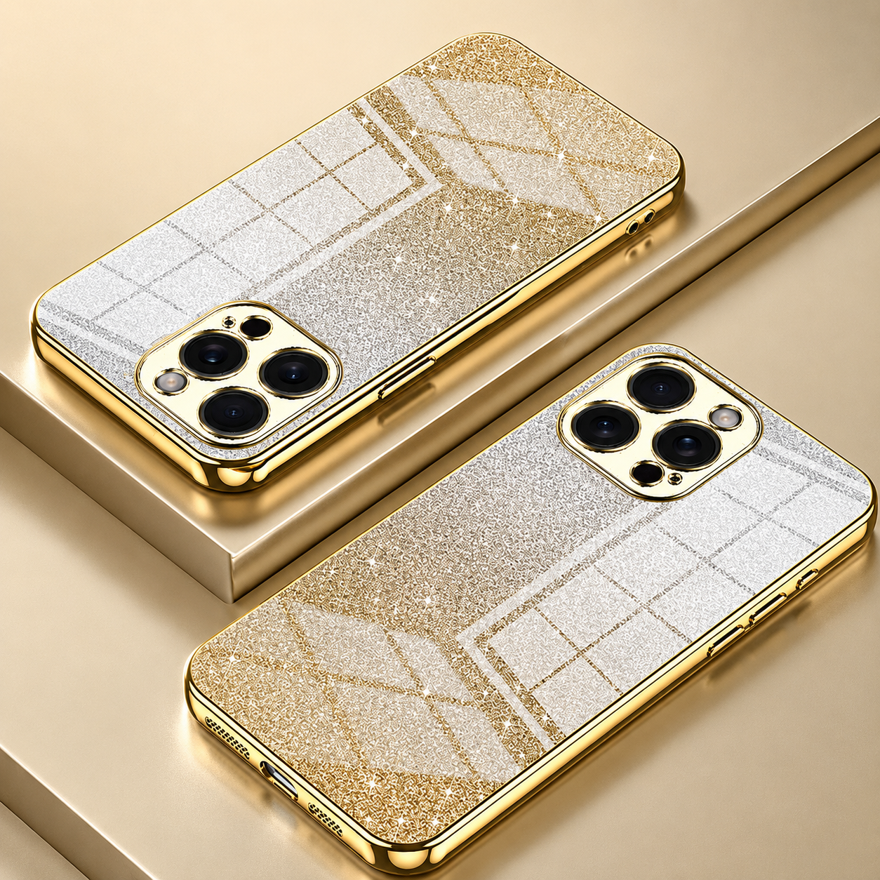 Premium iPhone Case MagSafe Compatible Glitter TPU Protective Cover Camera Lens Protection Shockproof Slim Lightweight Anti Scratch Fashion Design