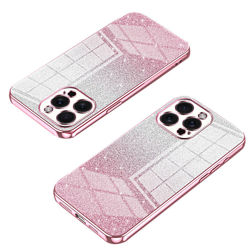 Premium iPhone Case MagSafe Compatible Glitter TPU Protective Cover Camera Lens Protection Shockproof Slim Lightweight Anti Scratch Fashion Design