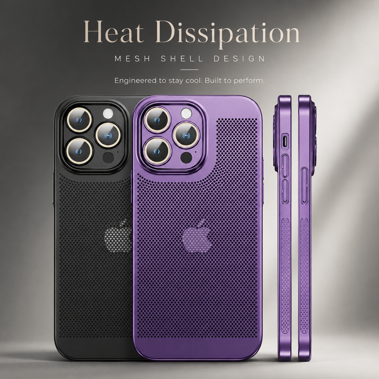 Premium iPhone Case MagSafe Compatible Honeycomb Texture Protective Cover Camera Lens Protection Shockproof Heat Dissipation Slim Design