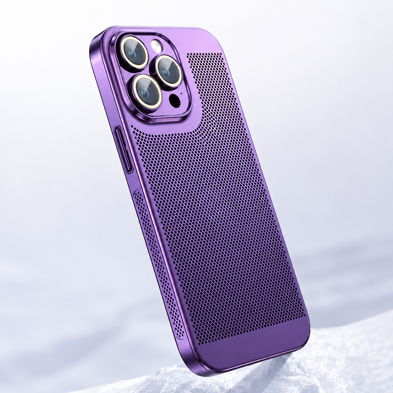 Premium iPhone Case MagSafe Compatible Honeycomb Texture Protective Cover Camera Lens Protection Shockproof Heat Dissipation Slim Design