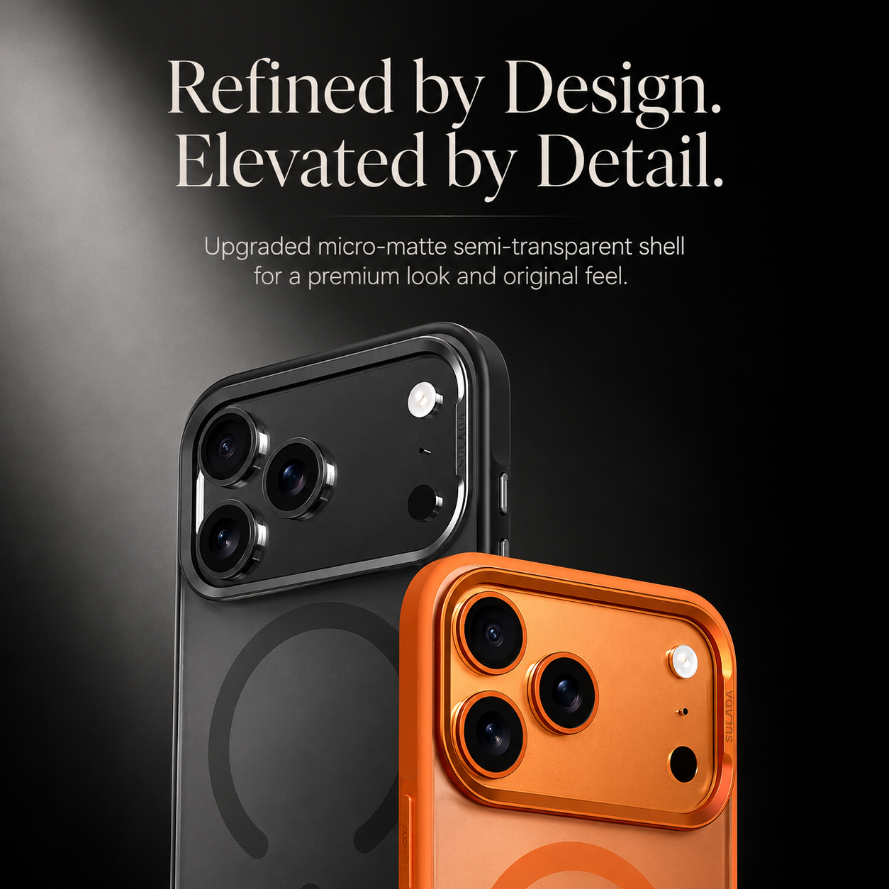 Premium iPhone Case MagSafe Compatible Hybrid Cover with Alloy Camera Frame, Shockproof Design, Secure Grip, Anti Fingerprint Finish and Camera Lens Protection