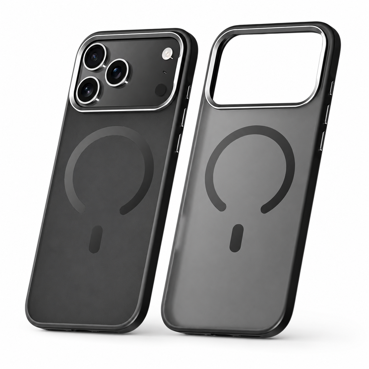 Premium iPhone Case MagSafe Compatible Hybrid Cover with Alloy Camera Frame, Shockproof Design, Secure Grip, Anti Fingerprint Finish and Camera Lens Protection
