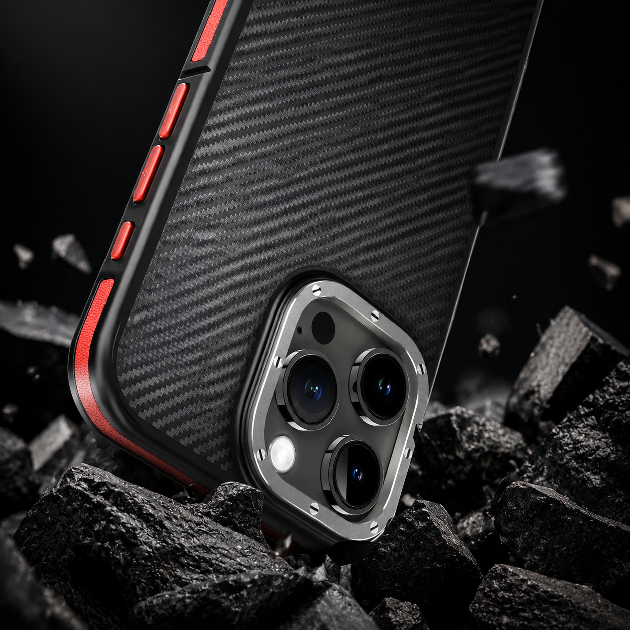 Premium iPhone Case MagSafe Compatible Kevlar Cover Camera Lens Protection Metal Camera Ring Shockproof PC TPU Hybrid Anti Fingerprint Design