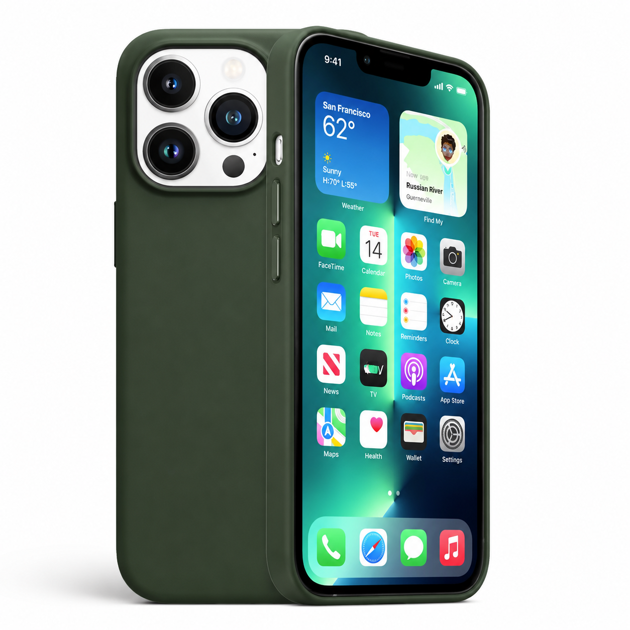 Premium iPhone Case MagSafe Compatible Leather Cover Camera Lens Protection Magnetic Shockproof Half Wrapped Design Anti Fingerprint Wireless Charging
