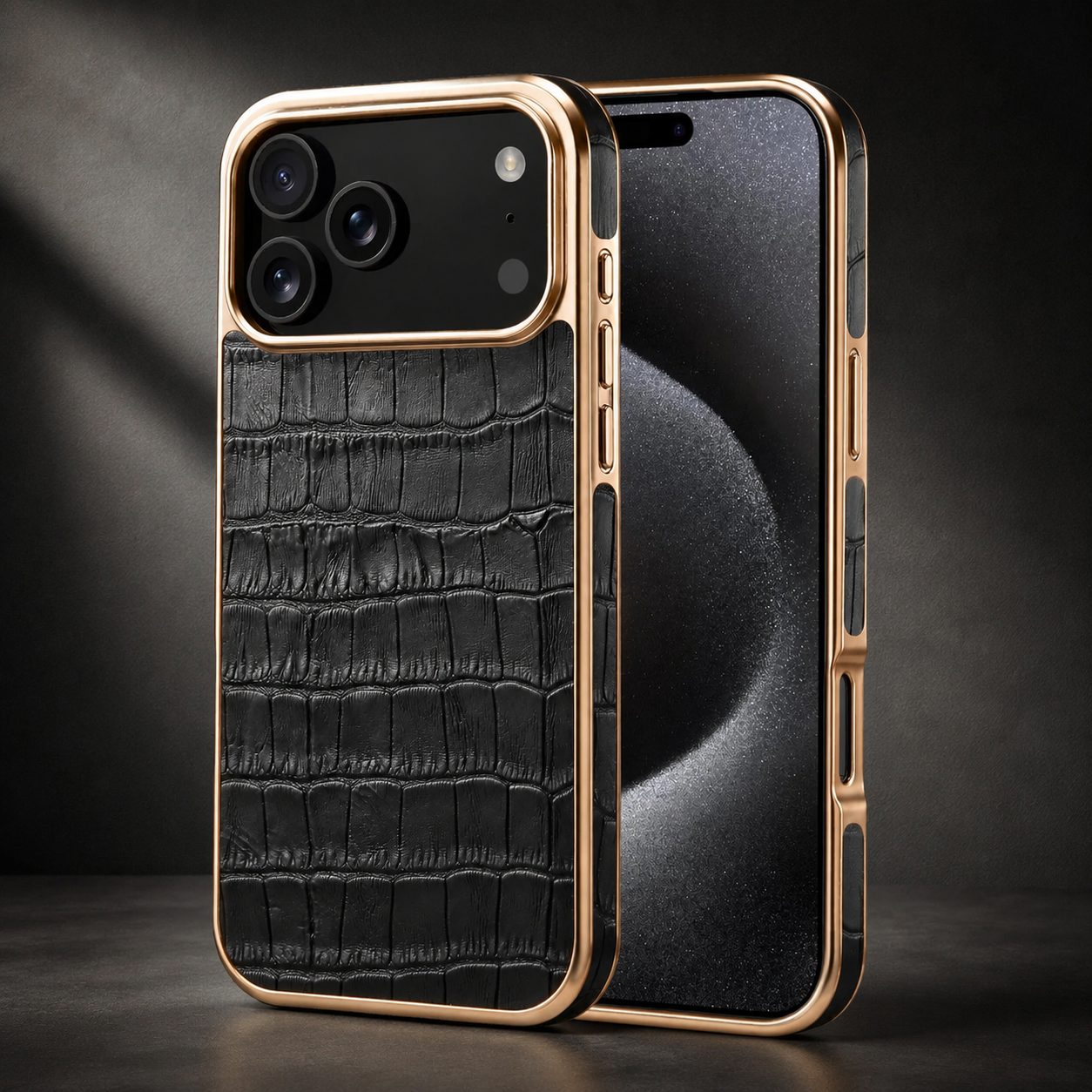 Premium iPhone Case MagSafe Compatible Leather Cover Crocodile Texture Camera Lens Protection Shockproof Anti Scratch Protective Back Shell