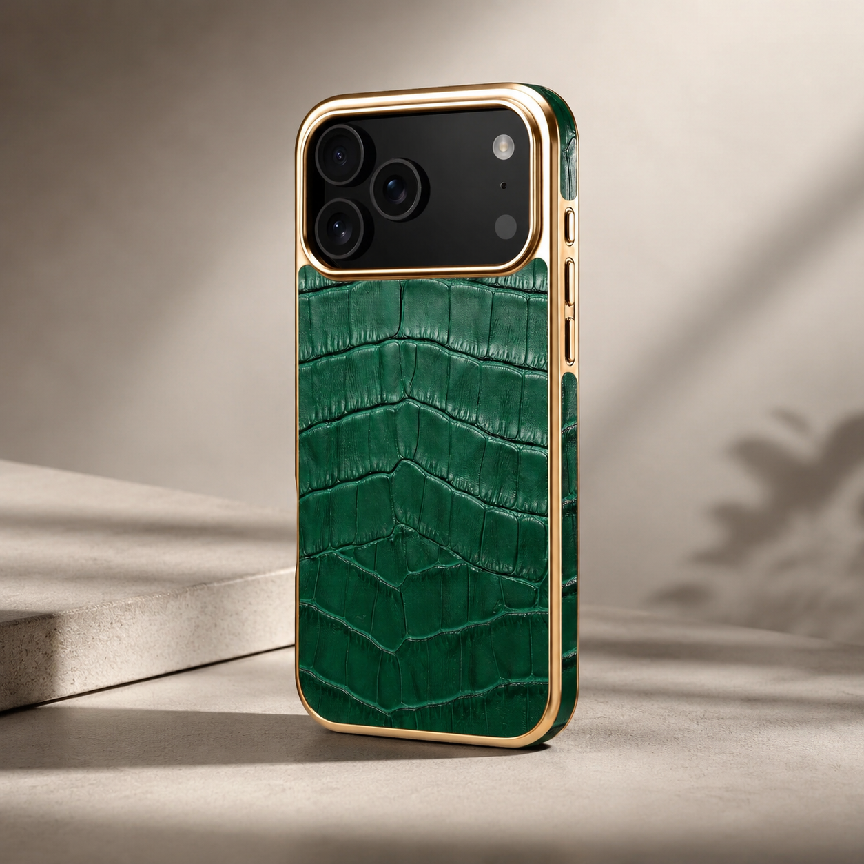 Premium iPhone Case MagSafe Compatible Leather Cover Crocodile Texture Camera Lens Protection Shockproof Anti Scratch Protective Back Shell