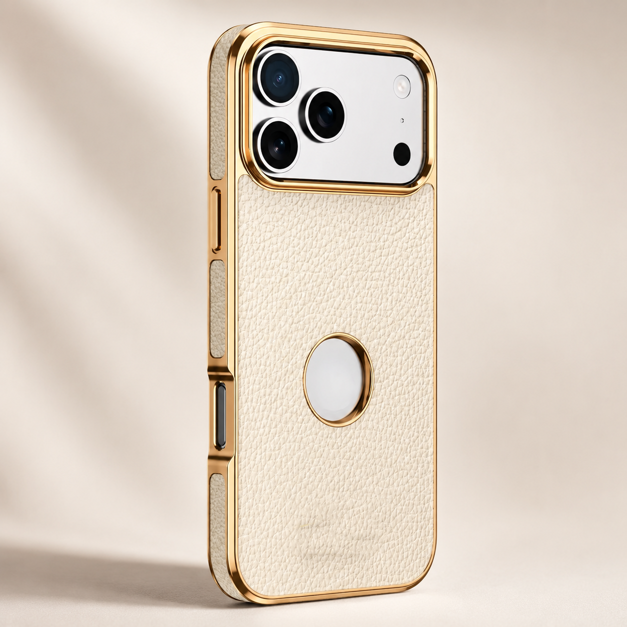 Premium iPhone Case MagSafe Compatible Leather Cowhide Lychee Texture Magnetic Slim Protective Cover Anti Fingerprint Non Slip Grip Bumper Design