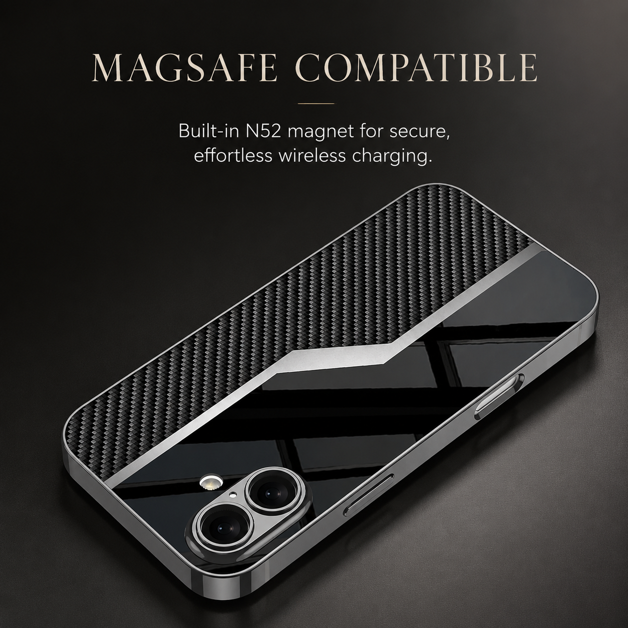 Premium iPhone Case MagSafe Compatible Leather Plating Cover with Soft TPU Edges Shockproof Anti-Scratch Ultra-Thin Frame Full Camera Protection