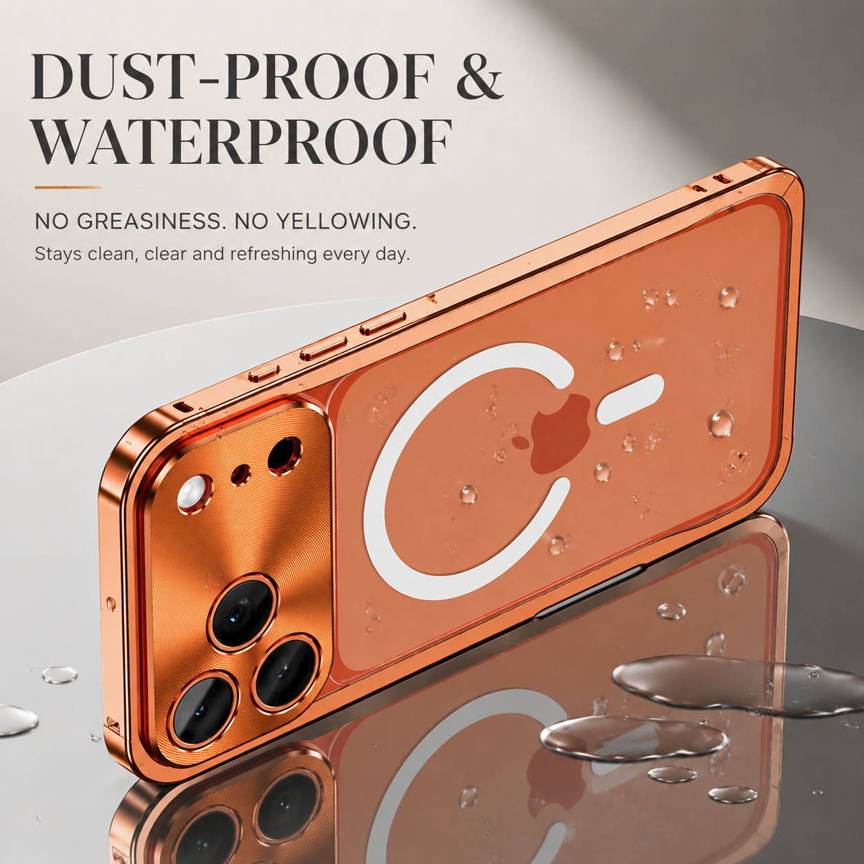 Premium iPhone Case MagSafe Compatible Magnetic Bumper Aluminum Alloy Frame Matte Transparent Back Shockproof Camera Lens Guard Anti Fingerprint