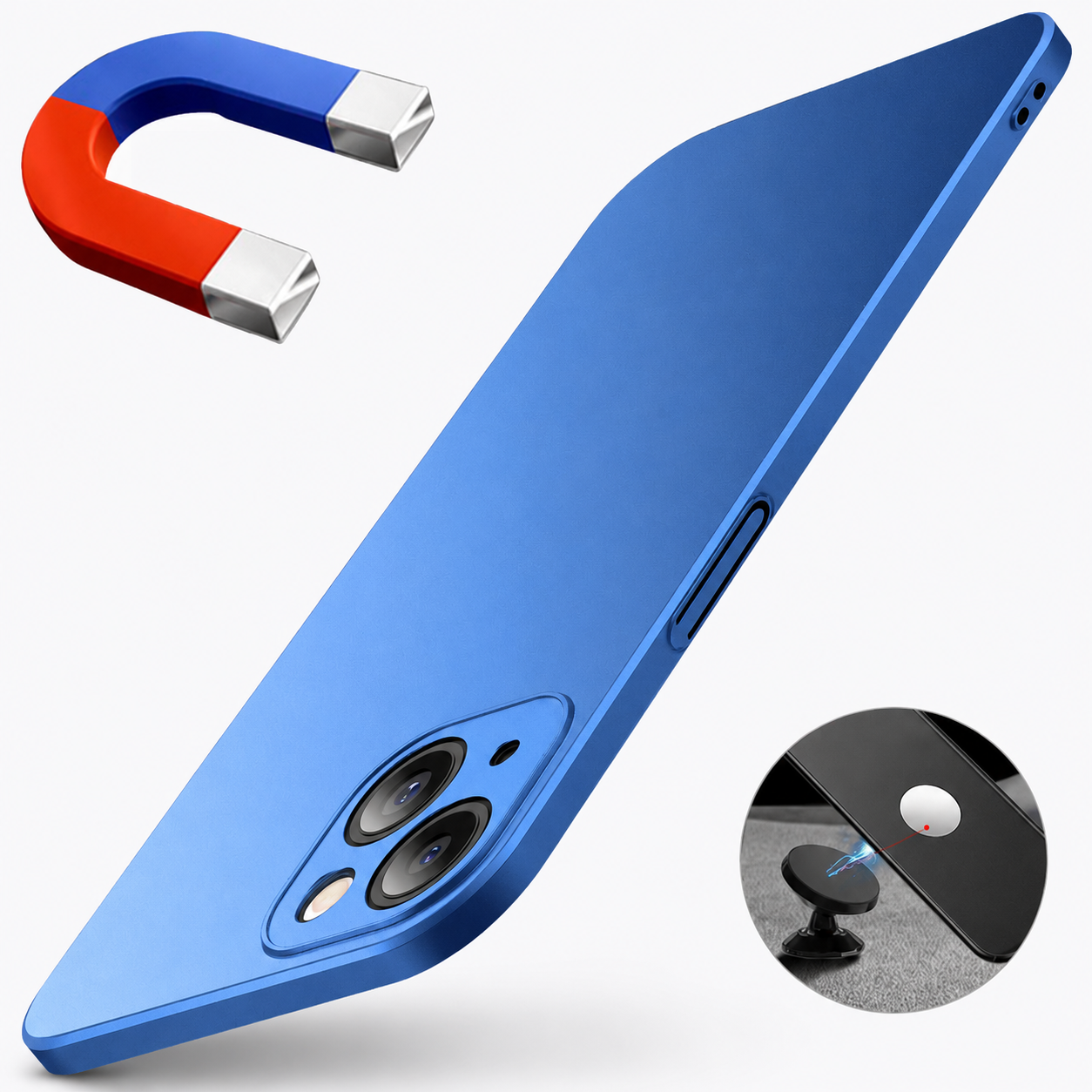 Premium iPhone Case MagSafe Compatible Magnetic Car Mount Protective Cover Camera Lens Protection Shockproof Ultra Thin Matte Slim Design