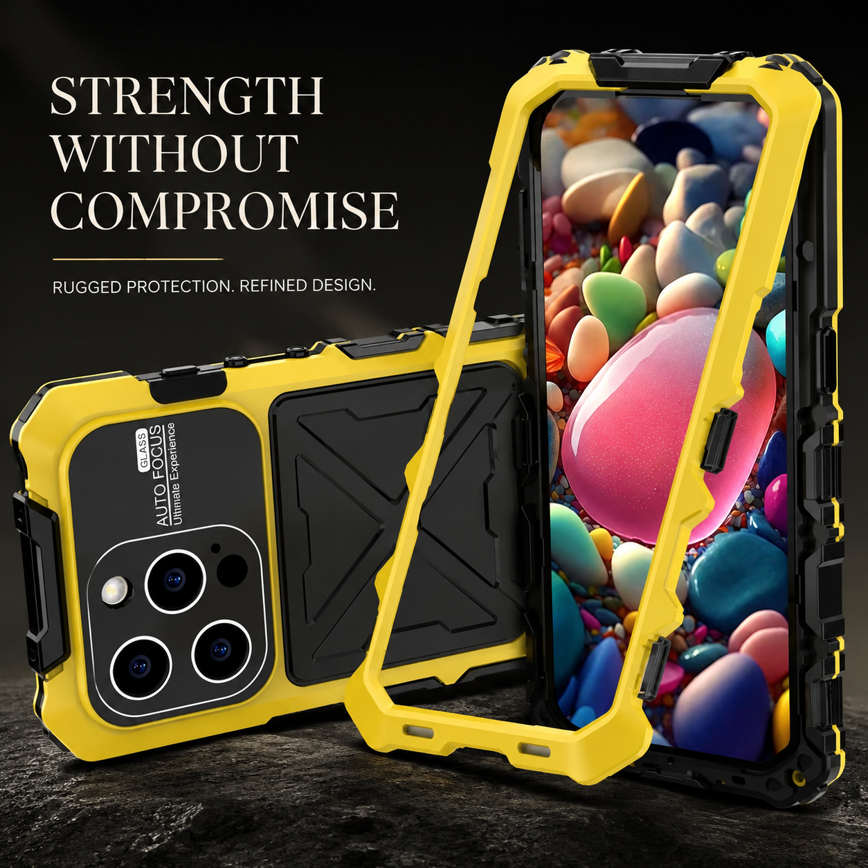 Premium iPhone Case MagSafe Compatible Magnetic Protective Cover 360 Metal Lock Frame Dual Tempered Glass Shockproof Camera Lens Guard Full Enclosure