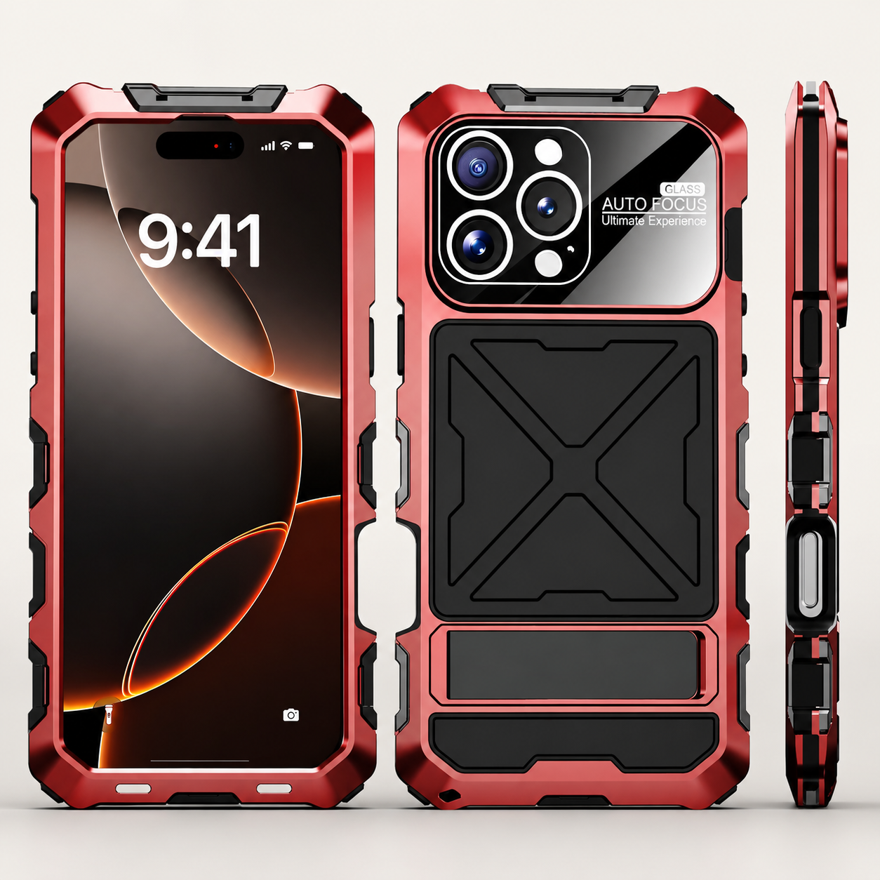 Premium iPhone Case MagSafe Compatible Magnetic Protective Cover 360 Metal Lock Frame Dual Tempered Glass Shockproof Camera Lens Guard Full Enclosure