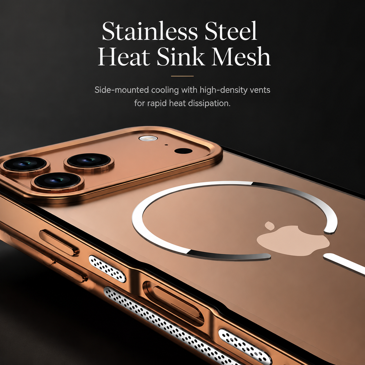 Premium iPhone Case MagSafe Compatible Magnetic Protective Cover Aluminum Alloy Frame Frosted Matte Back Camera Lens Guard Wireless Charging Slim Profile
