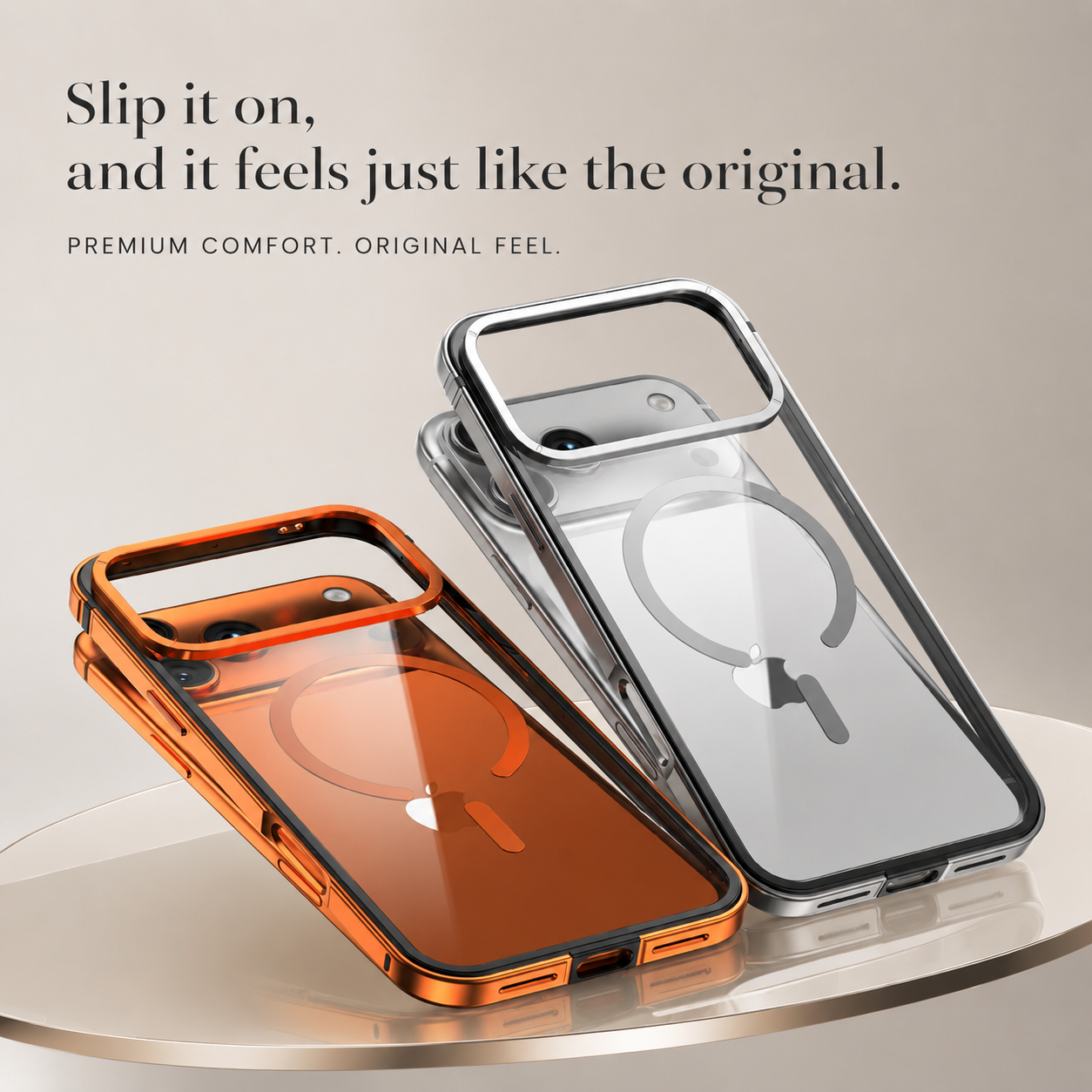 Premium iPhone Case MagSafe Compatible Magnetic Protective Cover Aluminum Alloy Frame Transparent Back Shockproof Camera Lens Guard Lightweight