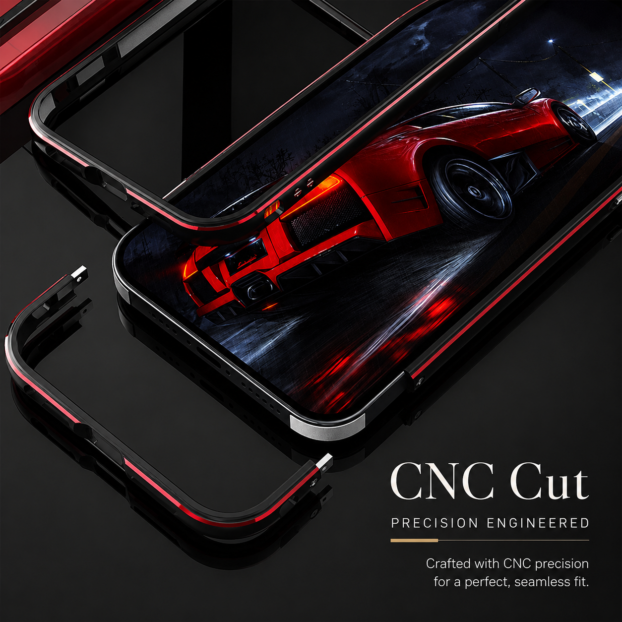 Premium iPhone Case MagSafe Compatible Magnetic Protective Cover Aluminum Bumper Camera Lens Protection Shockproof Full Protection Slim Design