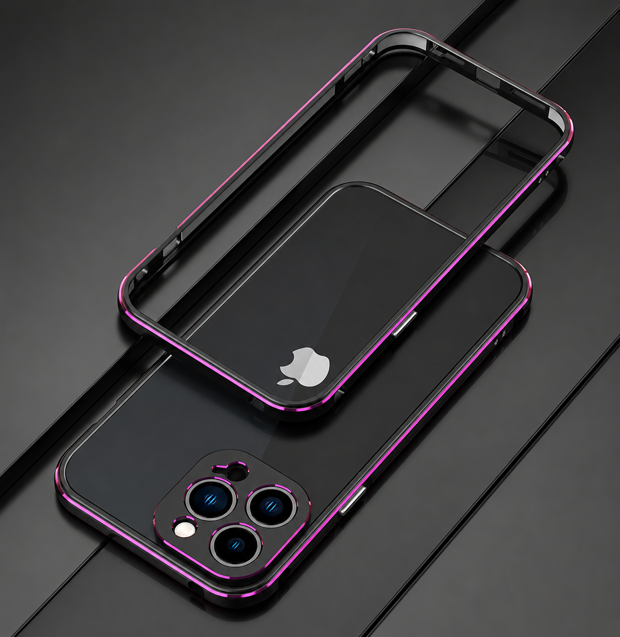 Premium iPhone Case MagSafe Compatible Magnetic Protective Cover Aluminum Bumper Camera Lens Protection Shockproof Full Protection Slim Design