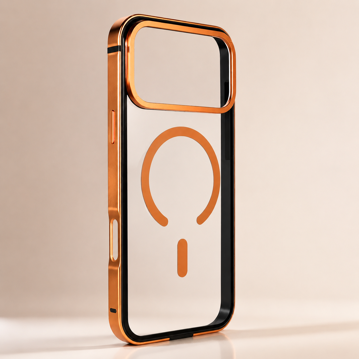 Premium iPhone Case MagSafe Compatible Magnetic Protective Cover Aluminum Frame HD Transparent Backplate Shockproof Camera Lens Guard Lightweight
